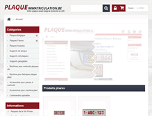 Tablet Screenshot of plaque-immatriculation.be